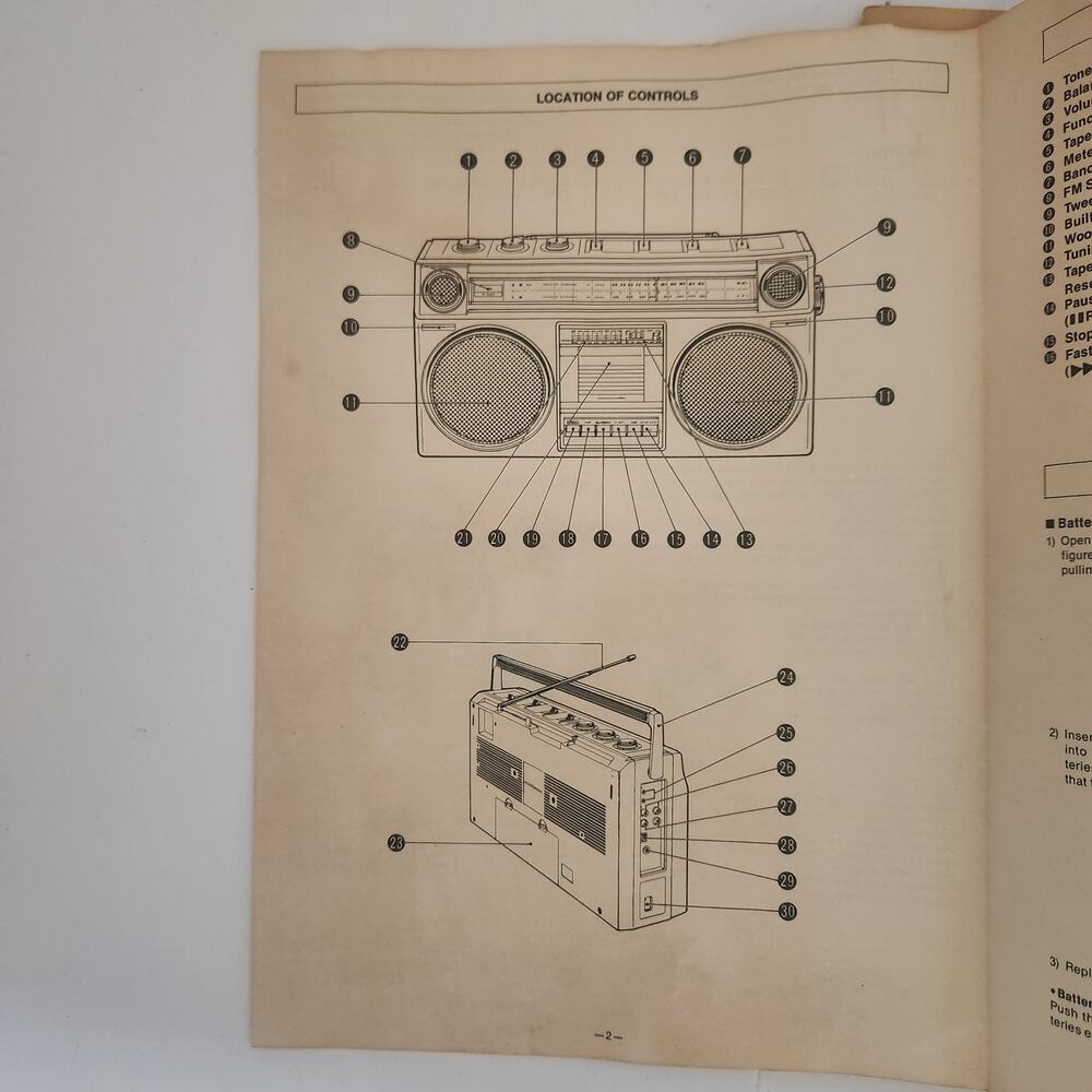 Panasoic Operating Instructions RX-5025 - Picture 3 of 3